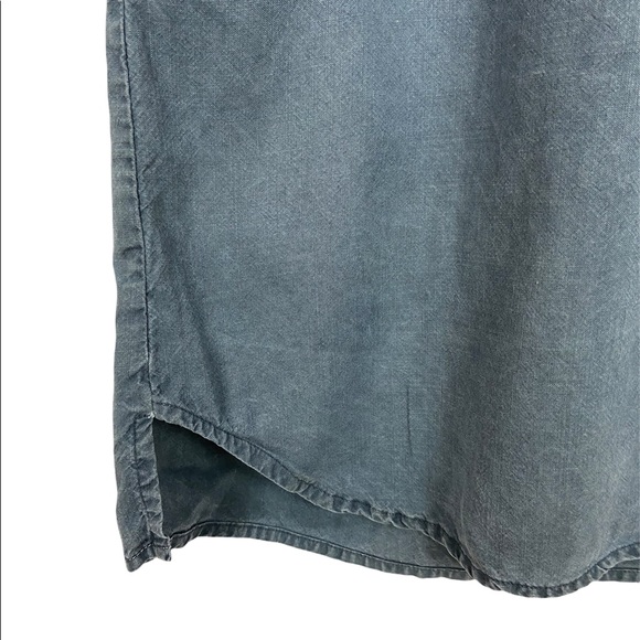 Anthropologie Cloth & Stone Xander Tie Neck Tunic Blue Dress Chambray Size PXS - Picture 6 of 7